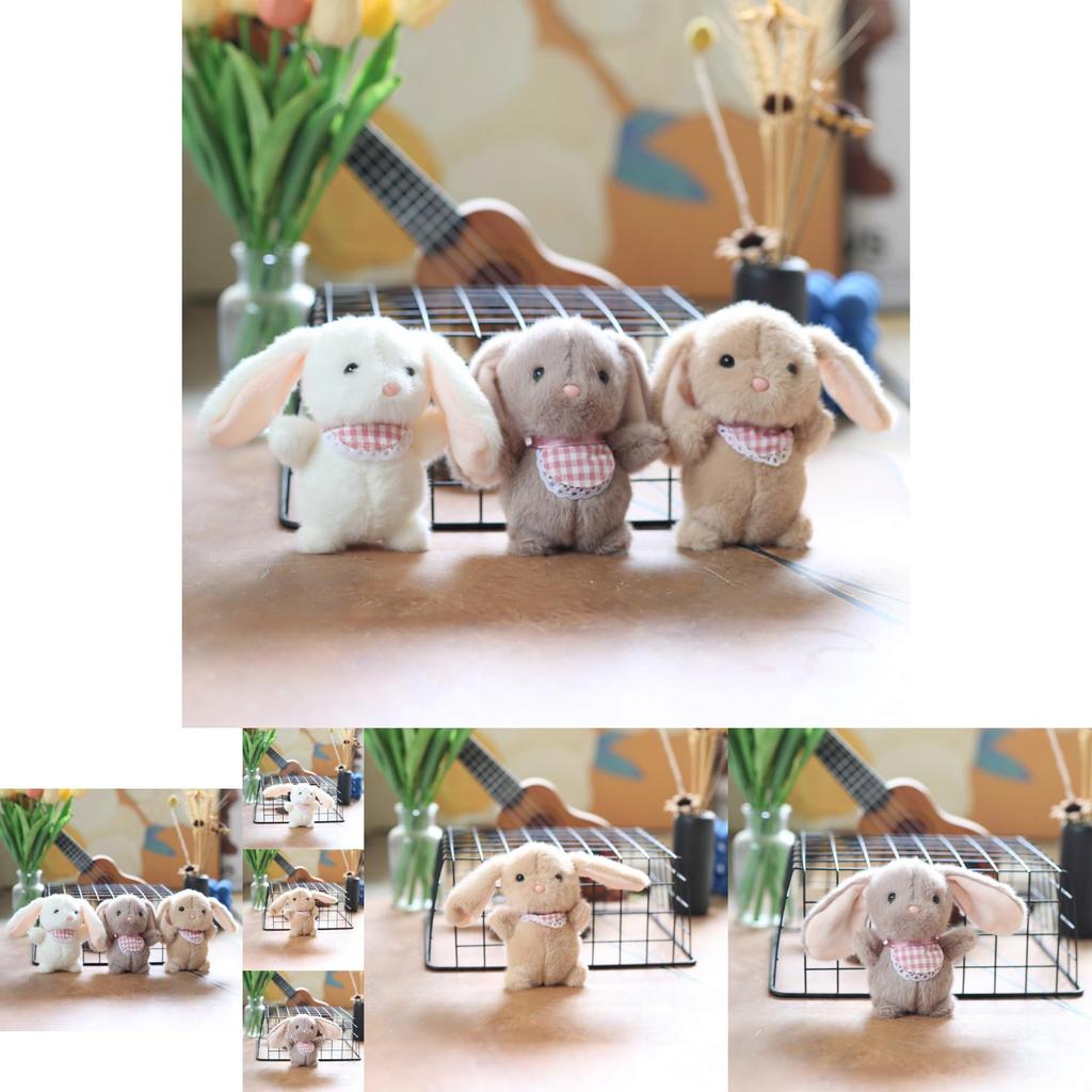 Cute Fluffy Rabbit Plush Keychain Soft Toy Bag Charm For Kids And Adults