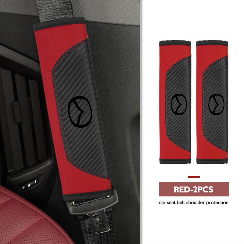 For Mazda Car Seatbelt Shoulder Cover Belt Buckle Anti-Scratch Mat 3 6 CX5 2 CX3 CX9 MX5 RX8 Axela Demio Atenza MS
