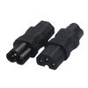 Small PDU Power Adapter, C6 to IEC320 C15 Female Connectors IEC320 C15 to C6 Cloverleaf Power Adapter for Travel Use