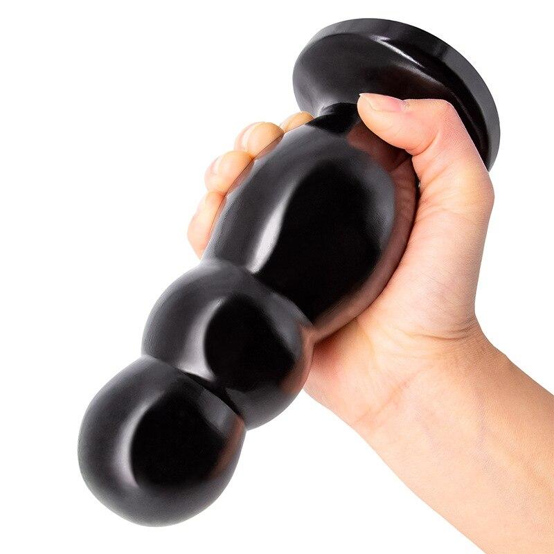 Transparentní měkký anální dilatátor Anální kolík Mužský masturbátor Sexuální hračka pro dospělé Dildo Pull Bead se Sucker Fisting Slave BDSM