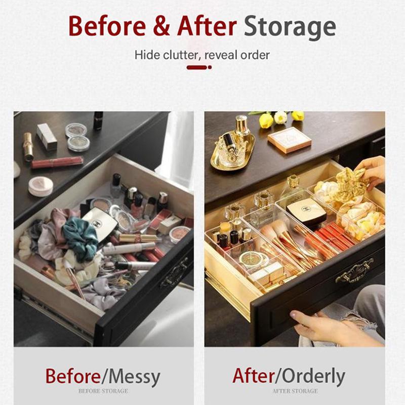 Clear Acrylic Drawer Cosmetic Creams Organizer Drawer Type Storage Lipstick Organizer Box Makeup Organizer Storage Box