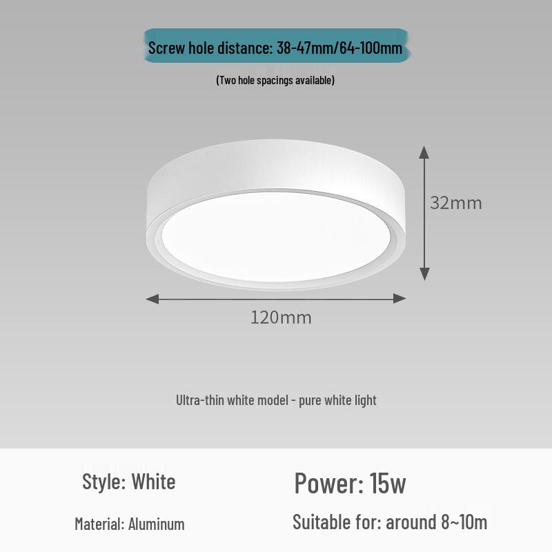 Round Surface-Mounted LED Ceiling Light for Living Room, Bedroom, Entrance, Corridor, Aisle, Home Spotlight