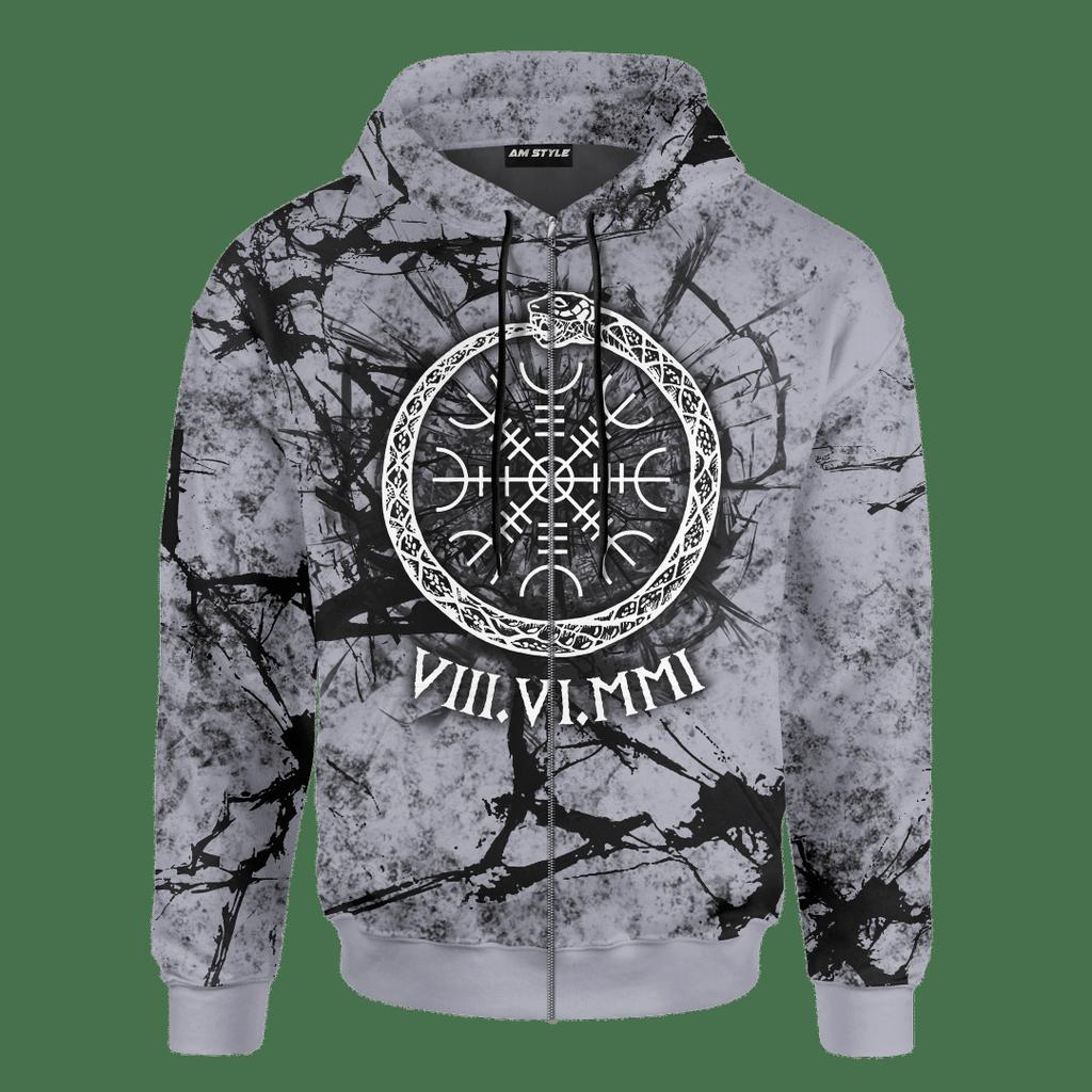 Men's Jacket Comfortable and Casual Long-sleeved Loose Top 3D Digital Tattoo Printed Sweatshirt