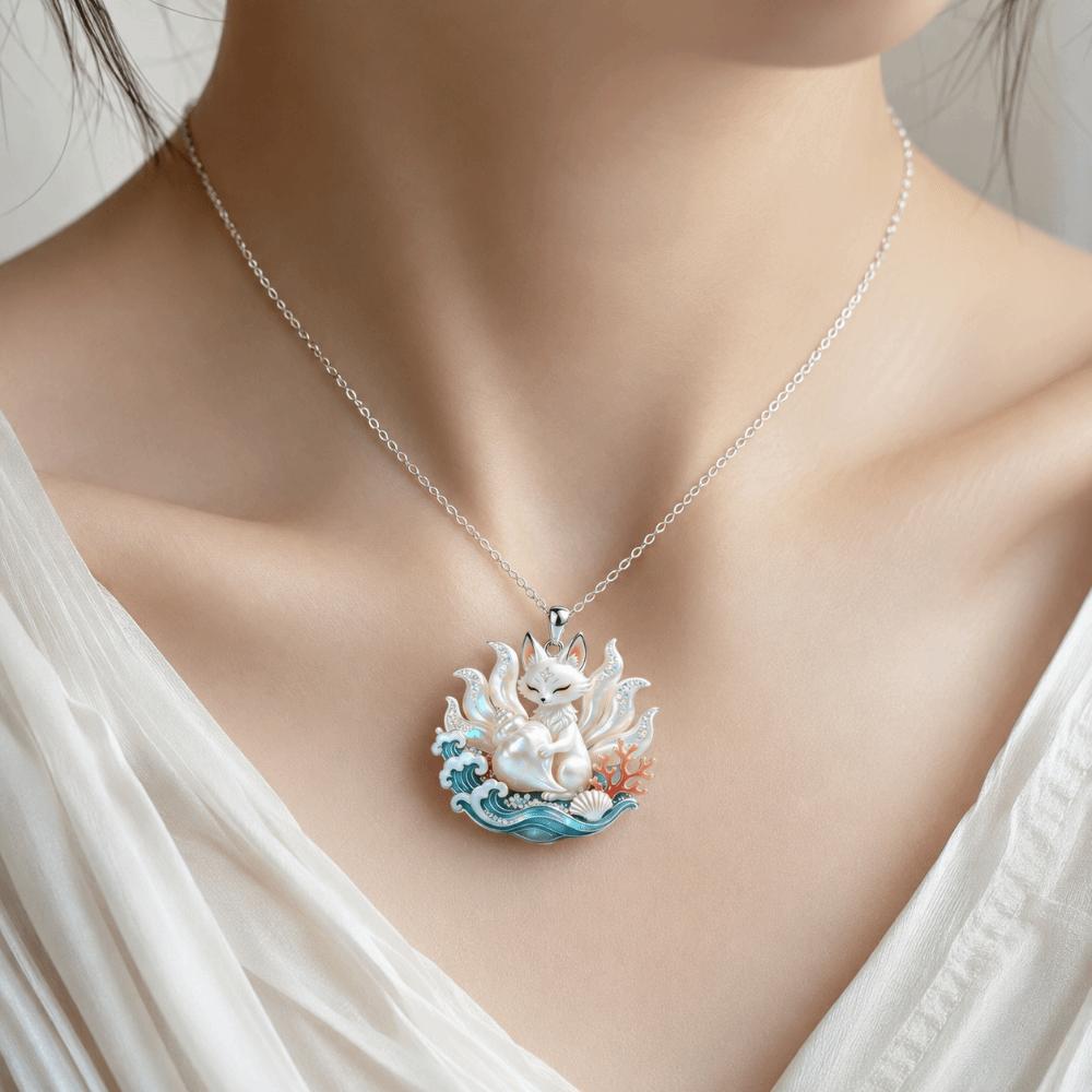 Exquisite Nine-tailed Vixen Pendant Deer Chinese Lion Clavicle Chain Daily Wear