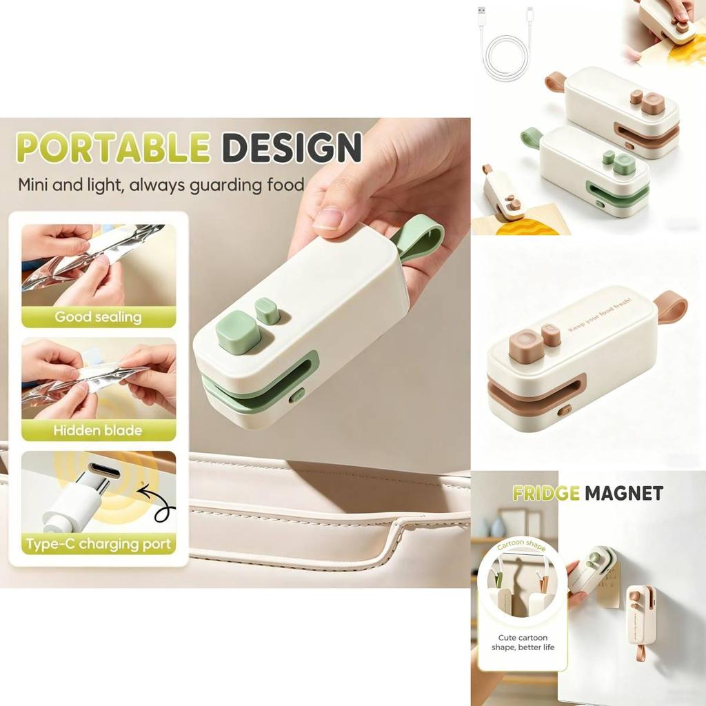 Mini wiederaufladbarer Lebensmittelversiegler mit magnetischem Design zur Frischhaltung in der Küche