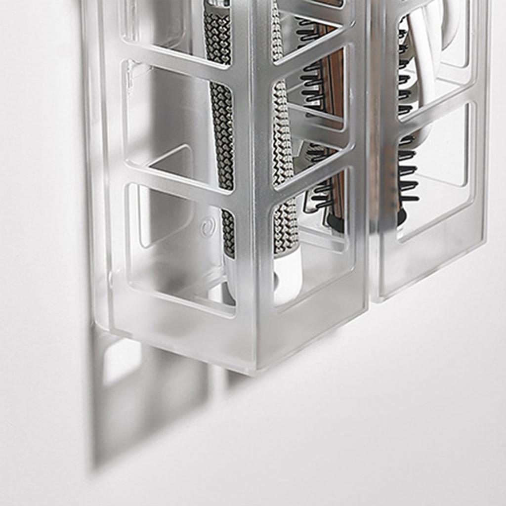 Wall Mounted Hair Straightener Holder Rack HIPS Hairdressing Curling Tools Wall Hanging Organizer