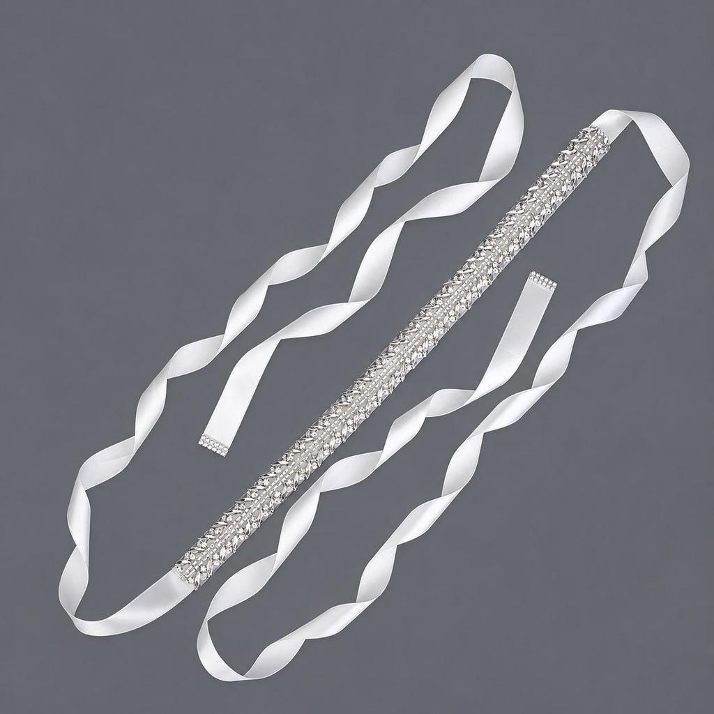 Elegant Silver Rhinestone Wedding Belt – Versatile High-End Dress Accessory for Fashion Shows and Performances