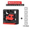 8 Holes Dowel Maker Jig Kit w/ Carbide Blades -Metric and Inch Woodworking Electric Drill Milling Dowel Round Rod Auxiliary Tool