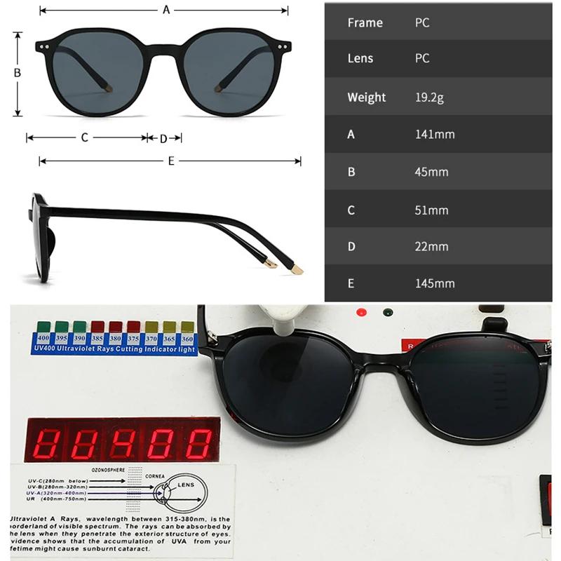 Fashion Round Sunglasses Women Vintage Rivets Punk Men Ins Popular Shades Gradient Sun Glasses UV400