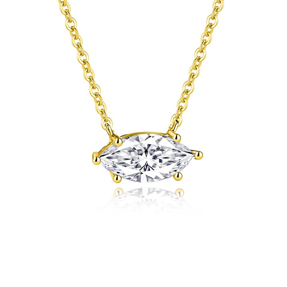 S925 Sterling Silver Moissanite Cross Pendant Clavicle Necklace for Women Luxury Sparkling Fine Jewelry Gift