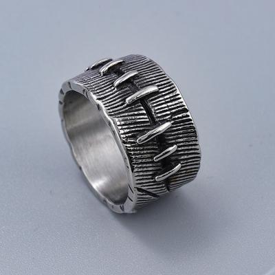 Dark Punk Stitched Ring for Men Trendy Gothic Style Must Have Accessory