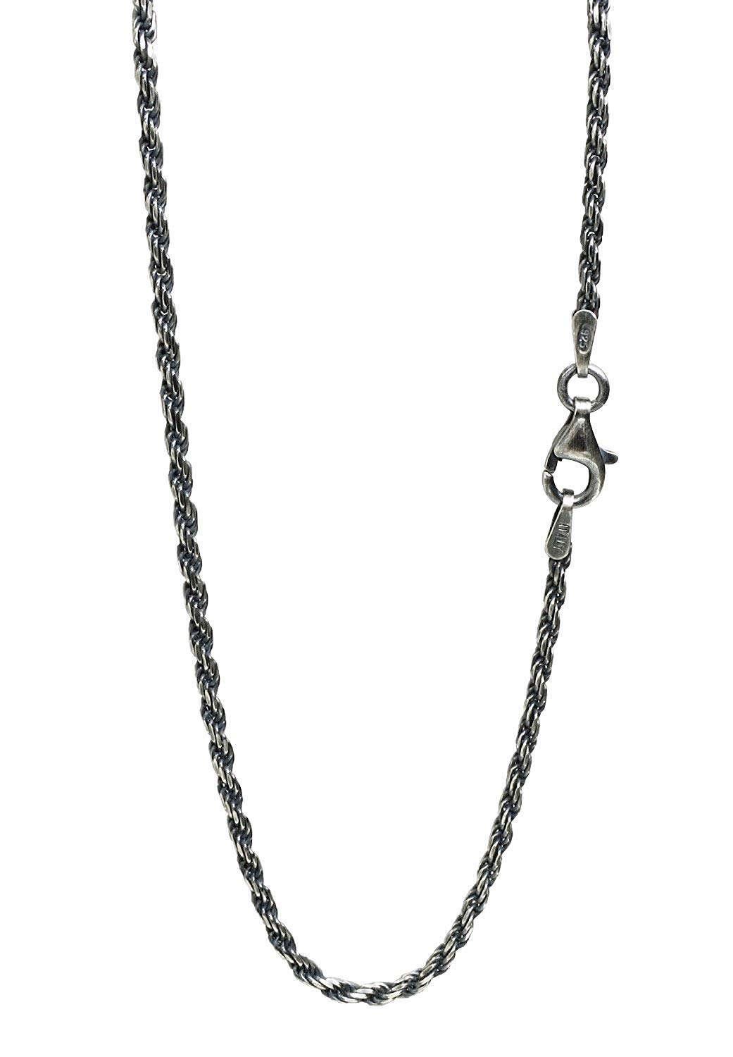 

Ibushi Cut French Rope Chain Length Width Thin Silver 925 Necklace Chain SV925 Chain Only [Shinjuku Ginnokura] 40-60cm (40cm) Approx. 1.8mm Men s