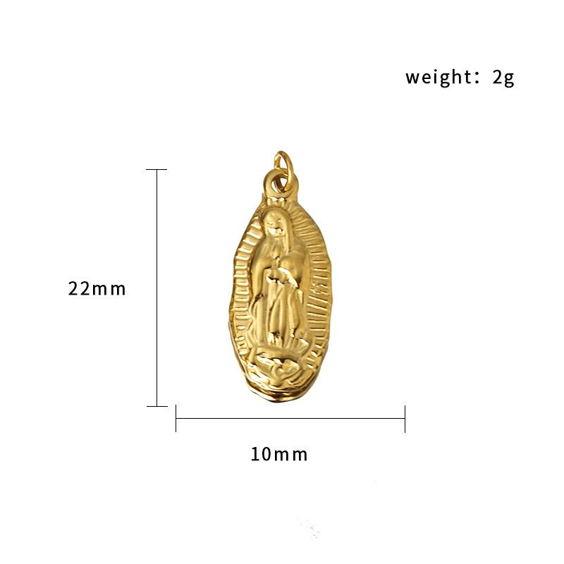 Sun And Moon Round Pendant Necklace 18K Pendant Series Ring Gold Color Preservation Independent Station Necklace Accessories