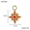 CARLIDANA DIY Handmade Moon Stars Colorful Zircon Accessories Charm Stainless Steel Gold Plated Pendant Fashion Jewelry Necklace