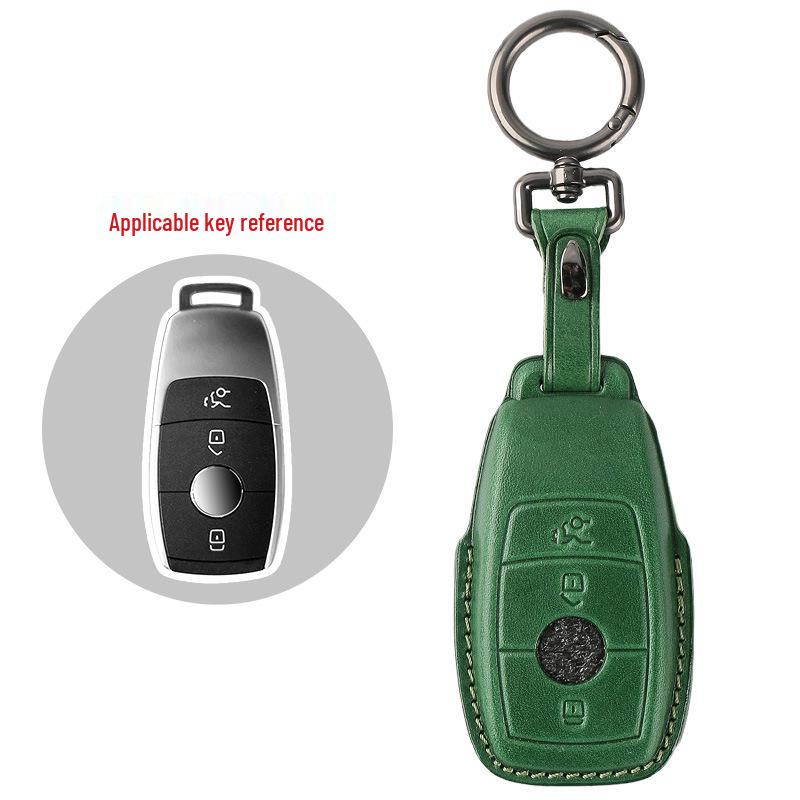 Genuine Leather Handmade Smart Car Key Case for Mercedes - Full Cover