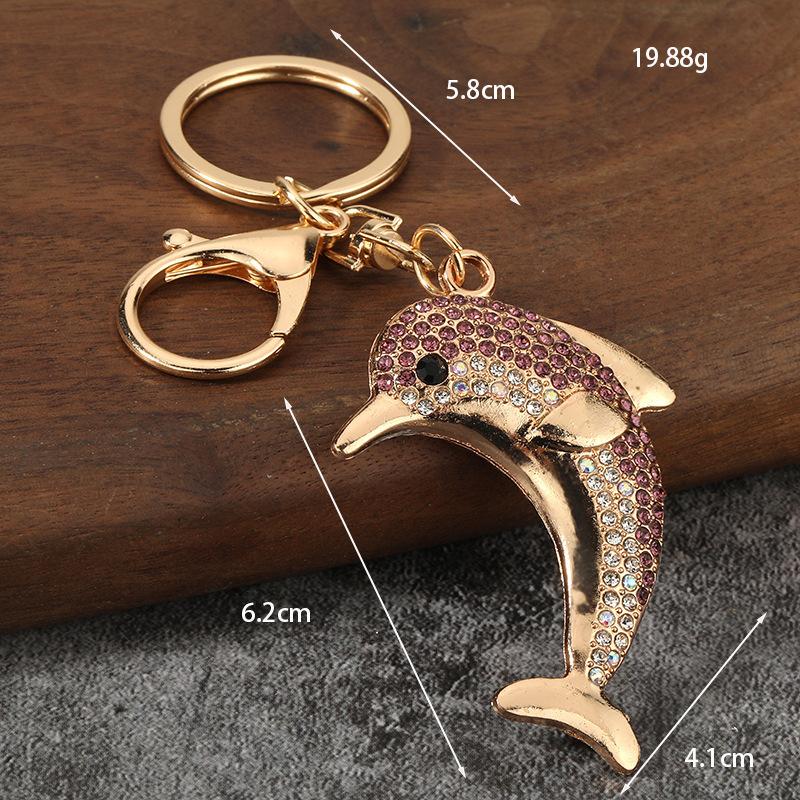 Little Dolphin Metal Keychain, Fashion Bag Hanger, Gift Keychain