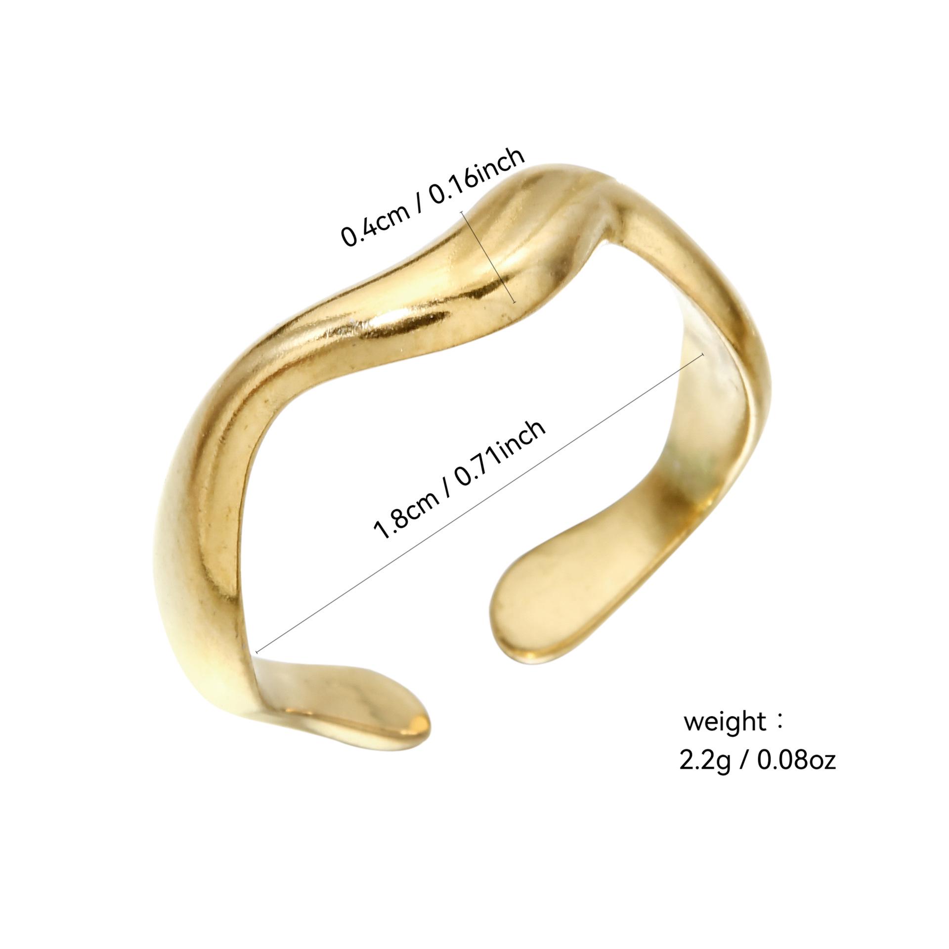 European & American Stainless Steel Hollow Round Ring - Fashionable, Simple, Versatile