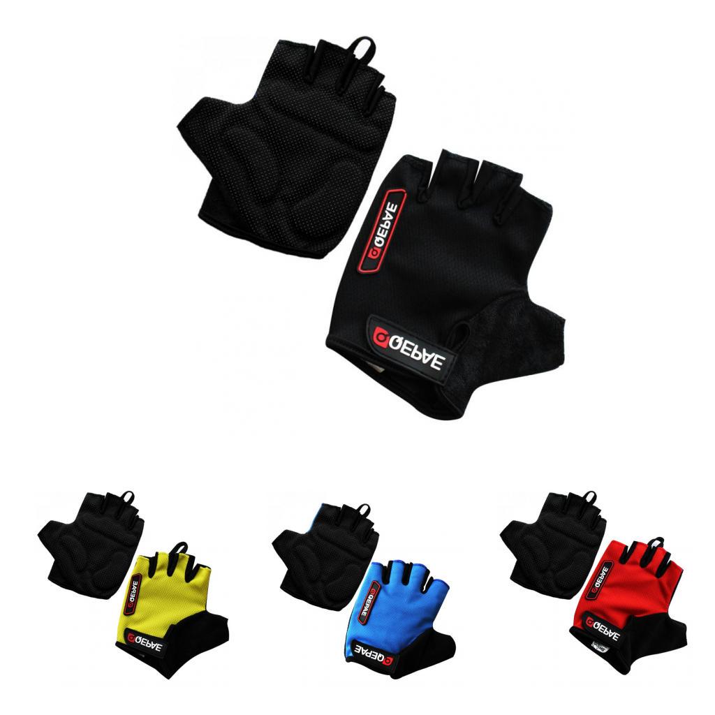 1 Pair Racing Cycling MTB Bicycle Unisex Gel Half Finger Gloves Yellow/Red/Blue//M/L/XL/XXL