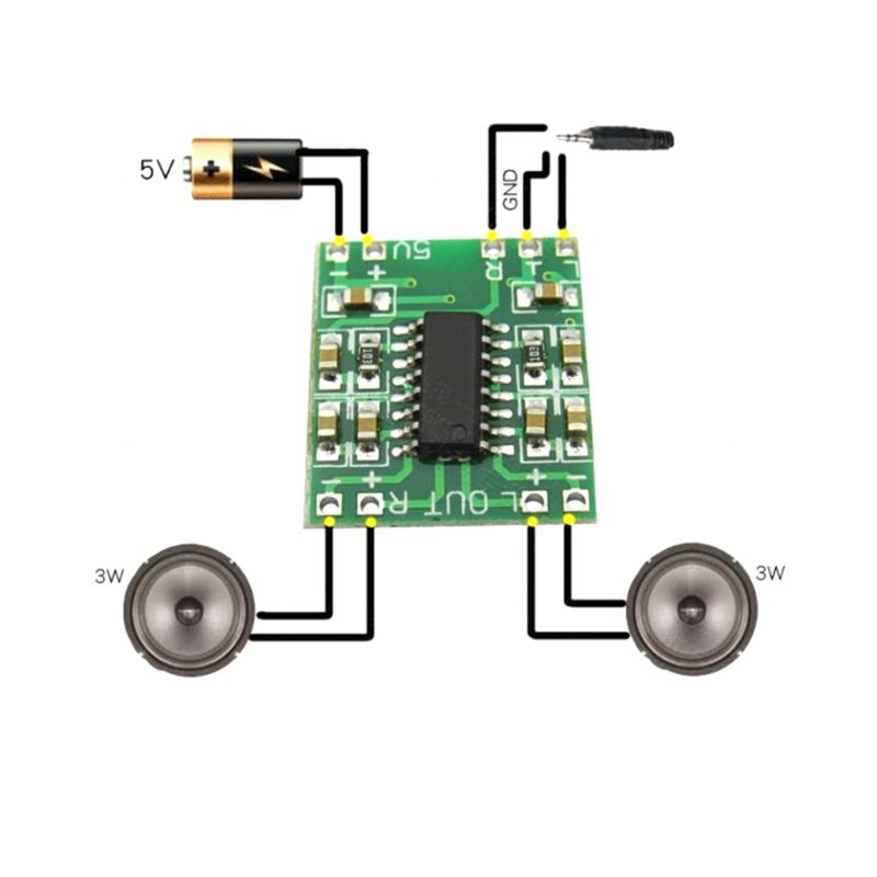 5pcs Compactly 2x3W Class D Audios Amplifier Board for Small Speakers Applications USB Power Supply Audios Amplifiers