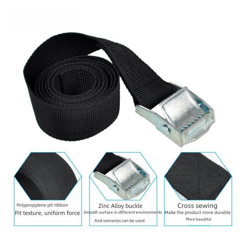 Black Zinc Alloy Buckle Strap for Cargo Luggage with Polypropylene Tightening Wire
