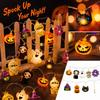 Halloween-Kürbis und Lichterketten für Innen- und Außendekoration