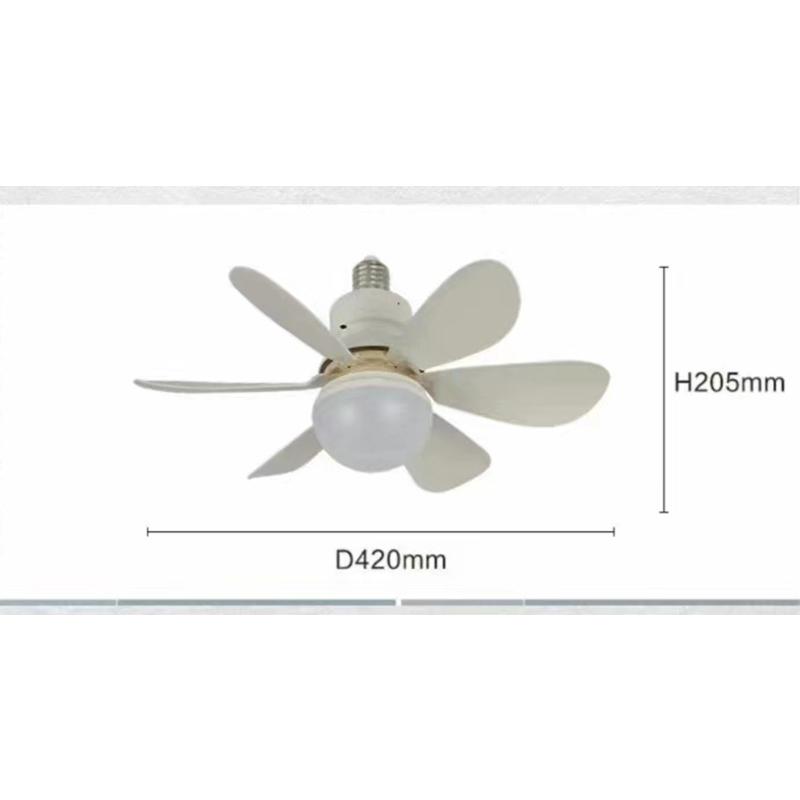 Smart Control Fan Light with LED Bulb Replacement and Remote Control for Bedroom and Living Room 6 Leaves
