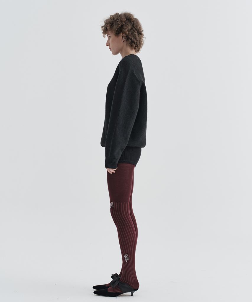 EZIO WOMEN W Plain Round Knit_Black