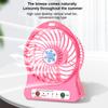 USB Desktop Small Fan Student Rechargeable Mini Fan Snowflake Fan Night Light