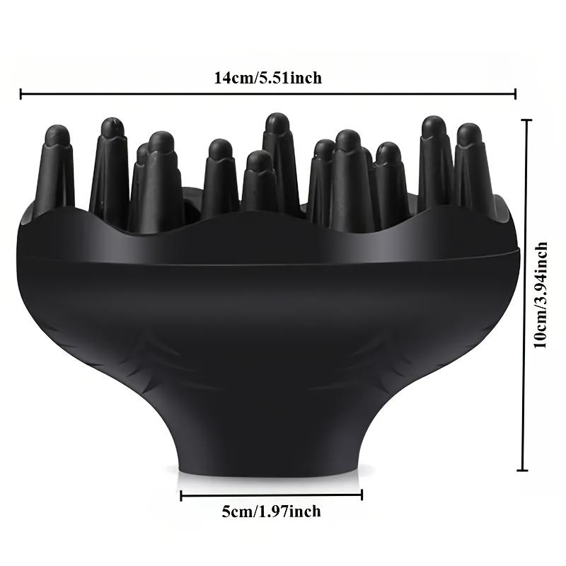 Professional Curling Hair Diffuser Set of 1 - Salon Quality Blow Dryer Accessories, Battery Free, Durable Black Curling Tool