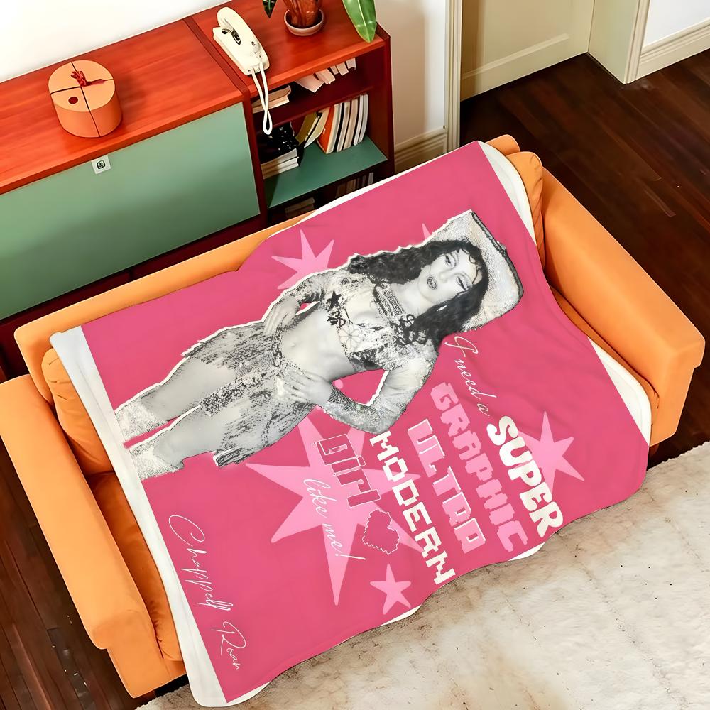 Music C-Chappell R-Roan Throw Flannel Cozy Print Blanket, Portable, Durable Machine Washable Cute Cool