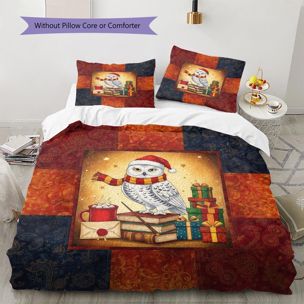 Cartoon-Muster Bettwäsche Steppbett-Set Bettbezug Kissenbezug Heimdekoration Geburtstagsgeschenk (1 Bettbezug + 2 Kissenbezüge, ohne Füllung)