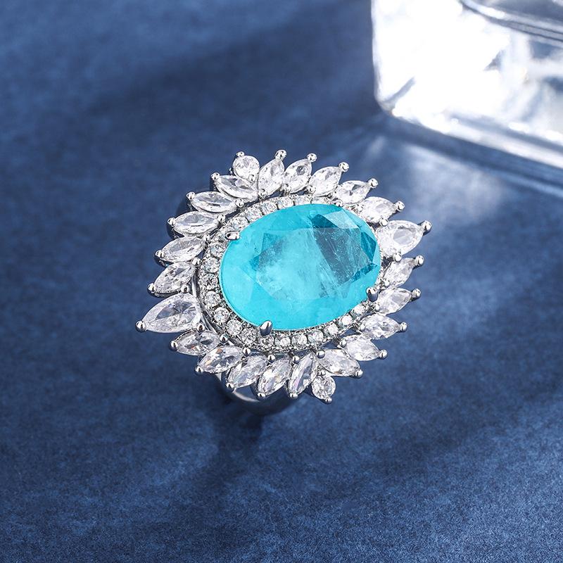 Kolor biżuterii Skarb Retro Symulacja Kolor Skarb Pierścionek Kształt Denara Regulowany Pierścionek na Usta Kamień Główny 10 * 14