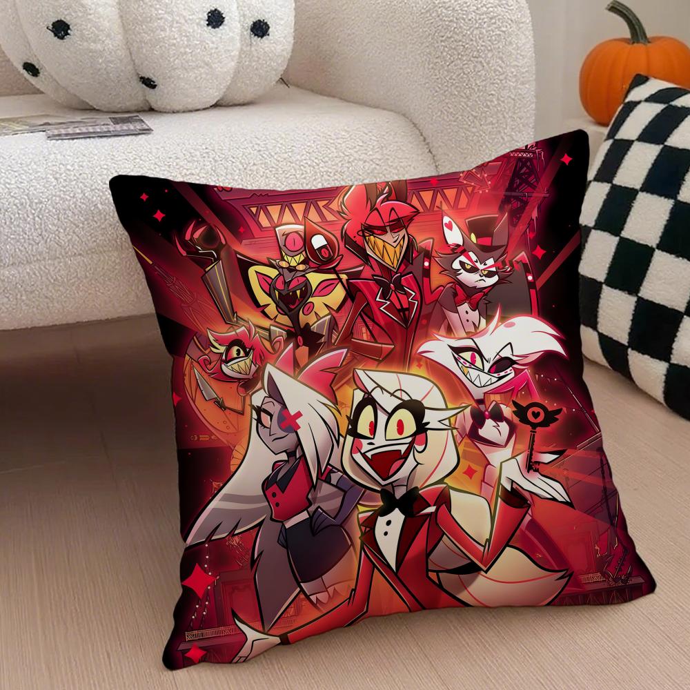 Edgy Musikalisch Schrullig Animiert HHazbin Hotel Kissenbezug Sofakissenbezug Versteckter Knopf Strapazierfähiges Polyester Stuhlkissen