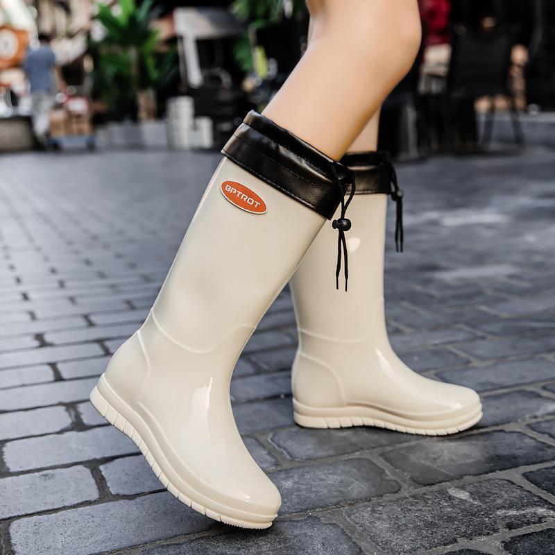 Women's Shoes New Style Simple High-top Women's Rain Shoes Fashion Waterproof Rain Rubber Shoes for Women Outdoor Water Boots