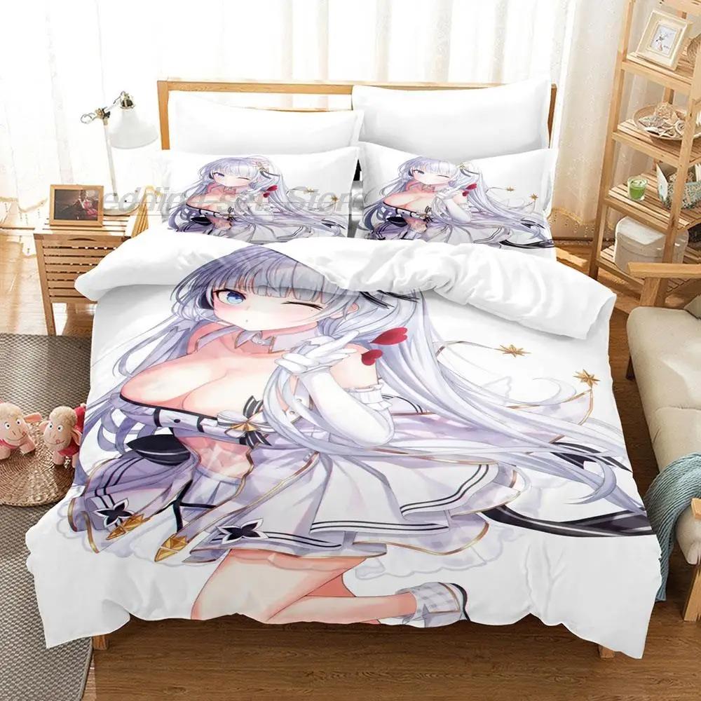 Bikini Anime Beauty Bedding Set Single Twin Full Queen King Size Bed Set Aldult Kid Bedroom Duvetcover Sets Europe and America