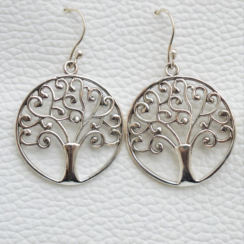 925 Sterling Silver Earring, Tree of Life Earrings, Designer Earrings, Silver Tree of Life Earrings, Gift for Her, Handmade Earrings