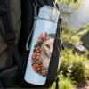 1PC Floral Cat Portrait Art 750ml Color Plastic Sports Water Bottle Leakproof Flip Straw Lid Suitable for Sports Office Home Use