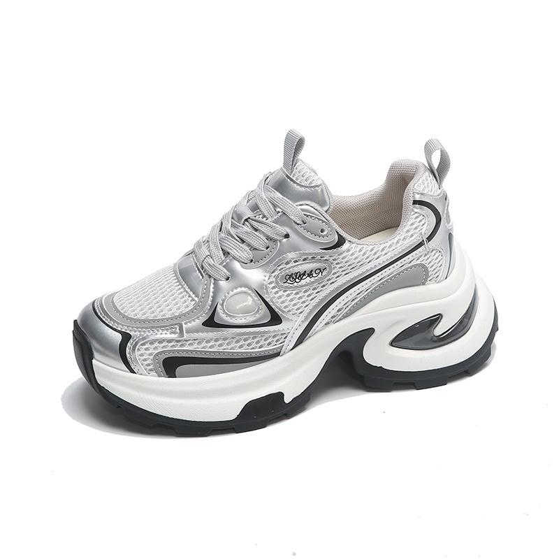 Women Breathable Chunky Sneakers Thick Sole Casual Sport Shoes for Walking Travel Commuting and Everyday Wear Sizes 35-40