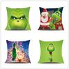 Cozy Grinch 3d Printing Christmas Pillow Case In Super Soft Peach Skin For Festive Sofa Decor