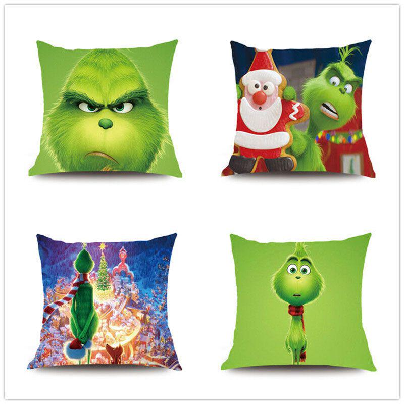 Cozy Grinch 3d Printing Christmas Pillow Case In Super Soft Peach Skin For Festive Sofa Decor