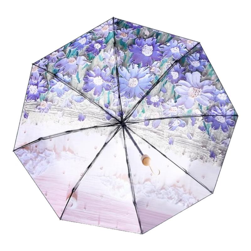 Huawensen Double-Layer Five-Fold Sun & Rain Umbrella