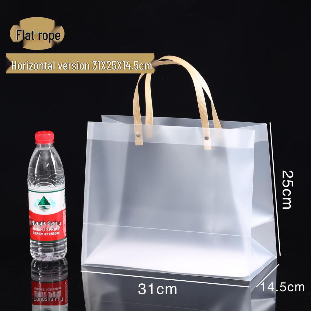 In Stock PVC Transparent Tote Bag, Frosted PP Plastic Gift/Souvenir Packaging, Wedding Candy Bag