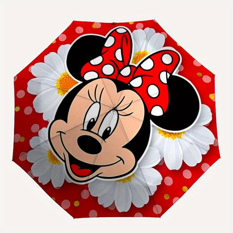 

1pc Minnie Mouse Automatic Umbrella Durable Iron Frame & Plastic Handle, Sturdy Construction, Playful Design yy250822047