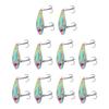 10PCS Fish Shape Artificial Bait High Simulation Aluminum Alloy Fishing Lure Bait with Barb