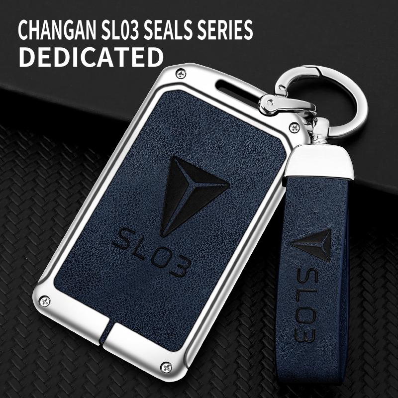 Zinc Alloy Leather Car Key Key Cover Changan Deepal S7 S07 Sl03 Nfc Card Key Fob Car Key Cover Car Key Case Accessories