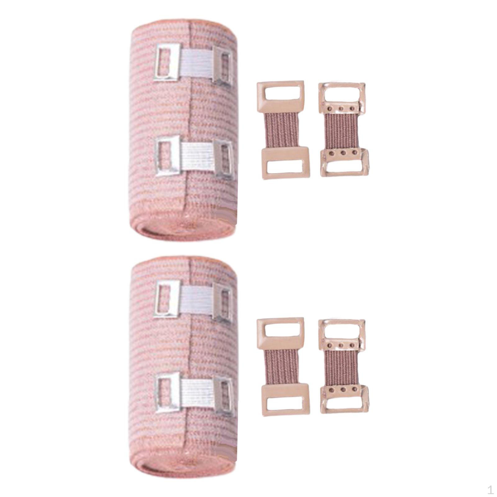 

Набор из 2 эластичных компрессионных бандажей с фиксаторами для голеностопного сустава при растяжении / для первой помощи