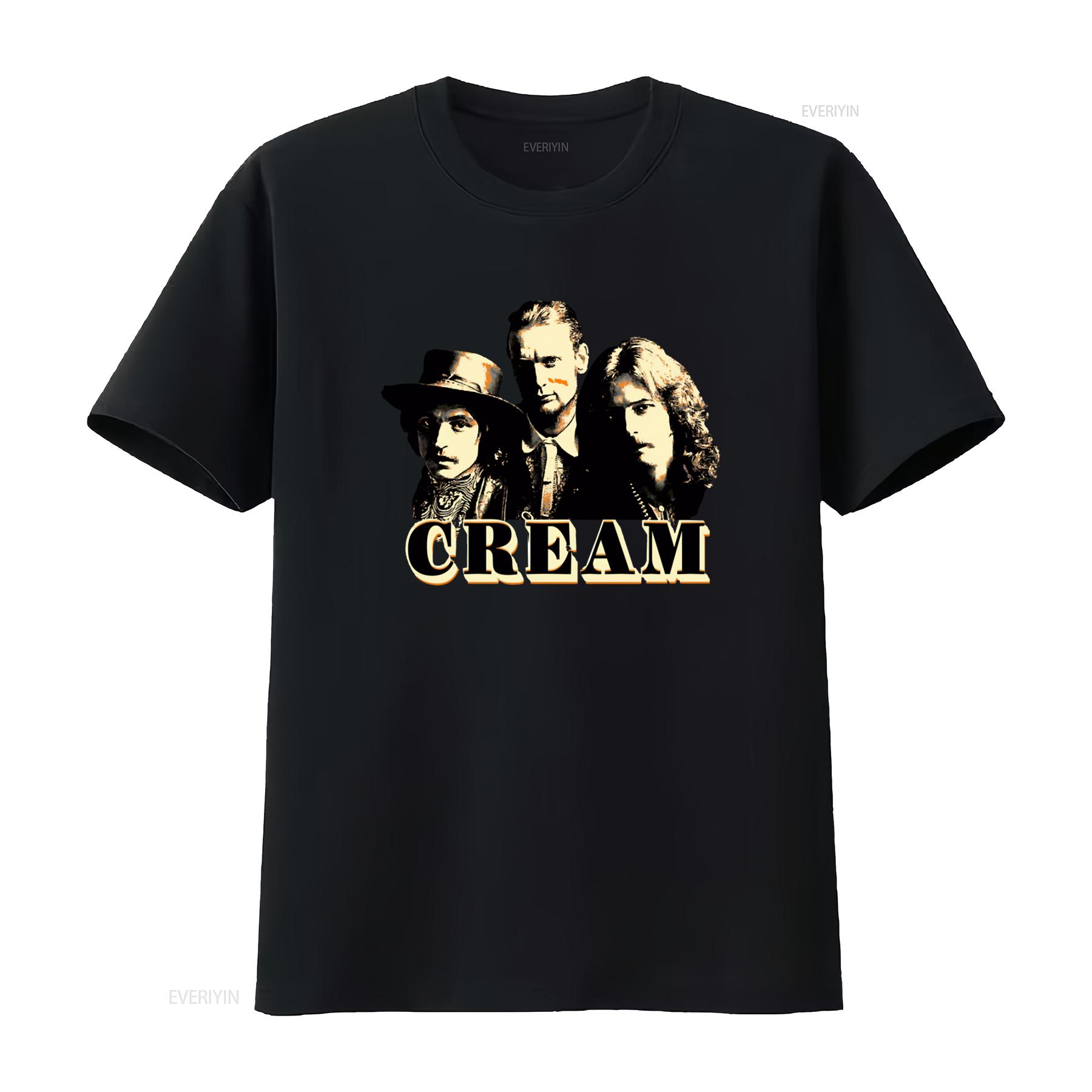 

Cream Band Tribute T Shirt Featuring Jack Bruce and Eric Clapton 1966 1968 Design YA96 vintage Washed streetwear Stretched 4XL