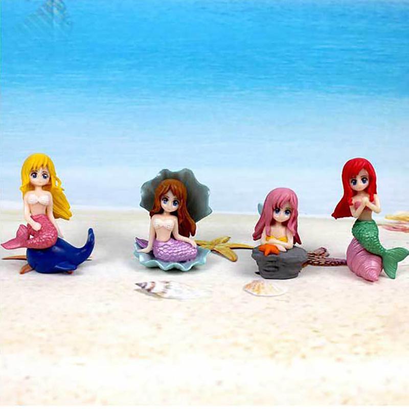The Mermaid Little Figure Toy Pvc Car Accessories Doll Micro Landscape Accessory