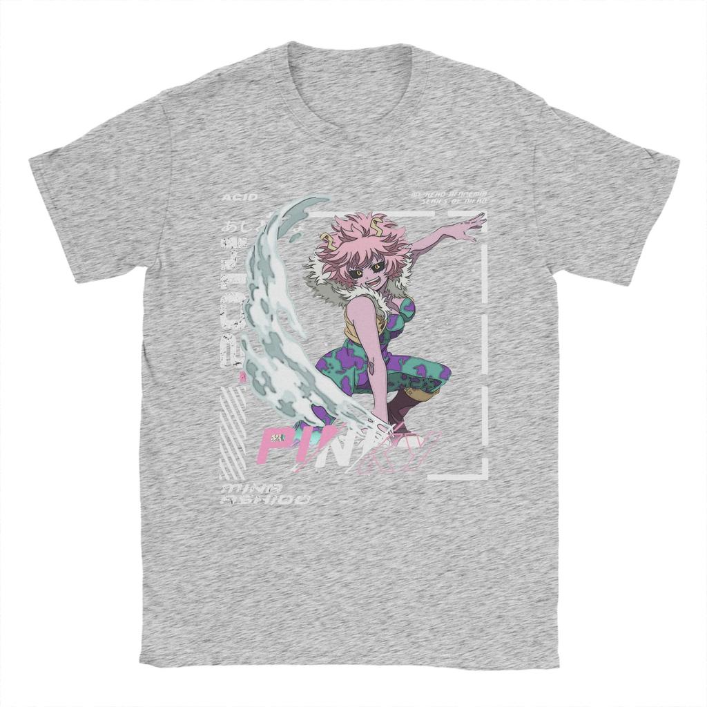 Pinky Mina Ashido T Shirt 100% Cotton T-Shirts Round Collar My Hero Academia Aesthetic Design Tee Shirt Short Sleeve Clothes 6XL