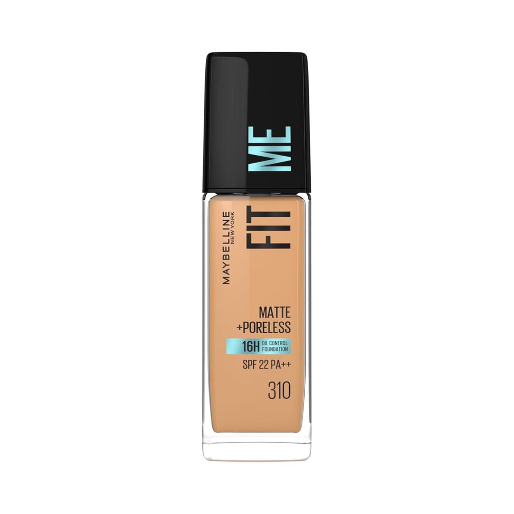 Maybelline New York Fit Me Matte Poreless Liquid Foundation 310, 30 Ml SPF 22 Natural Matte Finish for Oily Skin